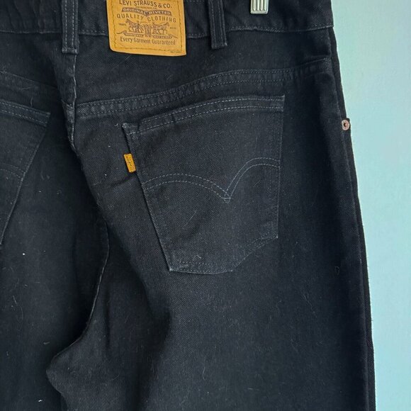 Vintage Black Denim Orange tab  Men's Jeans 38" X 34" - Picture 4 of 8